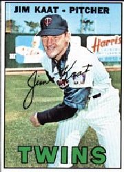 1967 Topps Baseball Cards      300     Jim Kaat